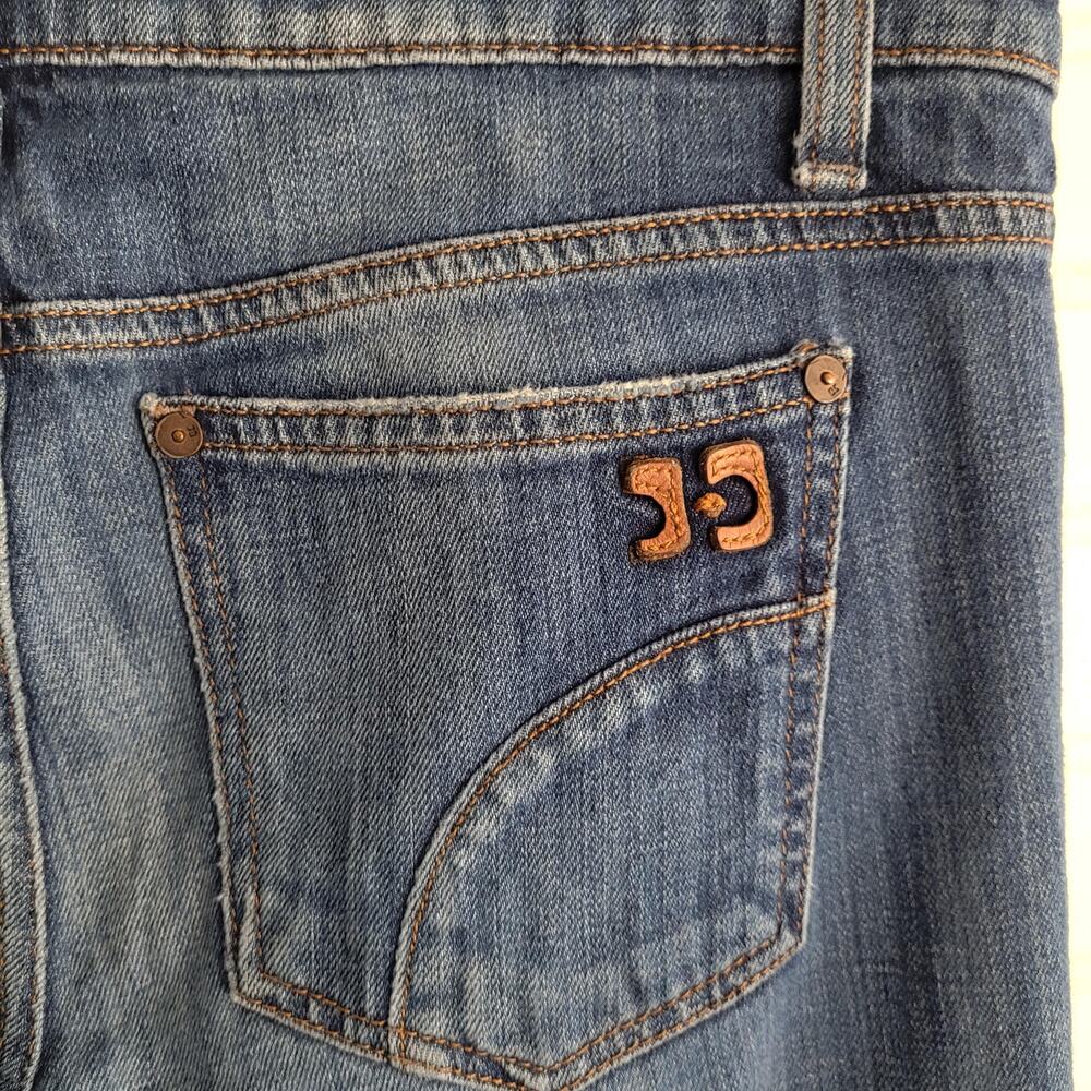 Joe's Jeans Size 27 Blue Cigarette Fit Distressed Medium Wash Whiskering - Picture 5 of 9